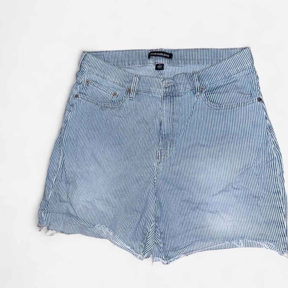 Calvin Klein Women's Blue Striped Shorts